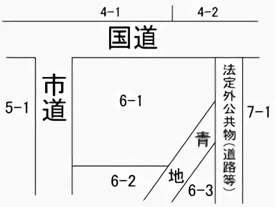 境界協定の公図例